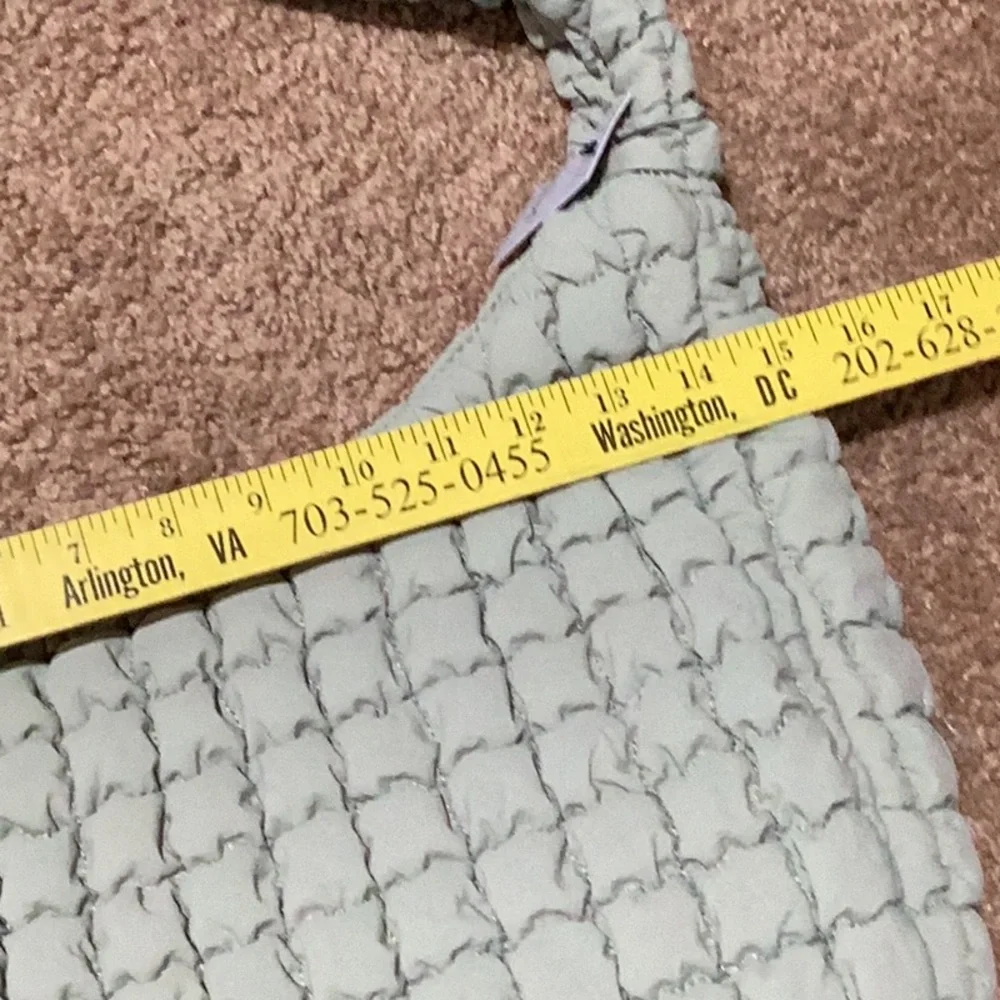 FLX Women's Quilted Hobo Bag in Light Sage - see description - Picture 6 of 9